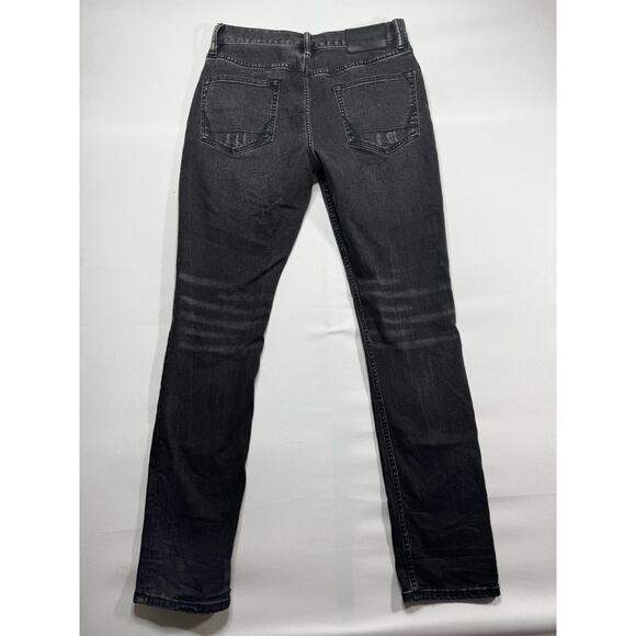 Allsaints Men's Rex Straight Slim Button Fly Black Denim Jeans - Sz 28 (29x31.5) - Picture 3 of 6